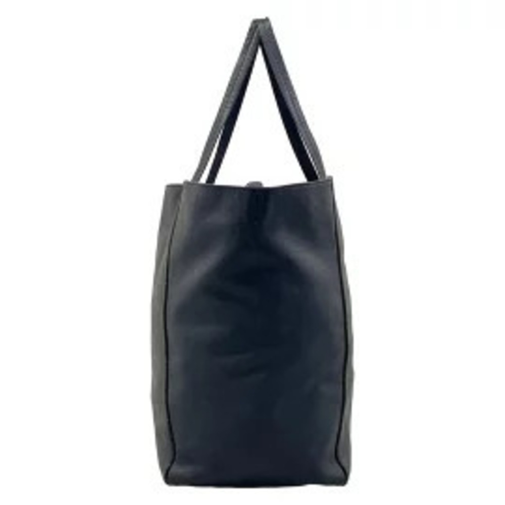 Celine Cabas Phantom Tote Bag Navy Blue Leather